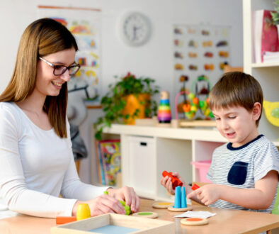 Speech therapy for autism at a therapy clinic.