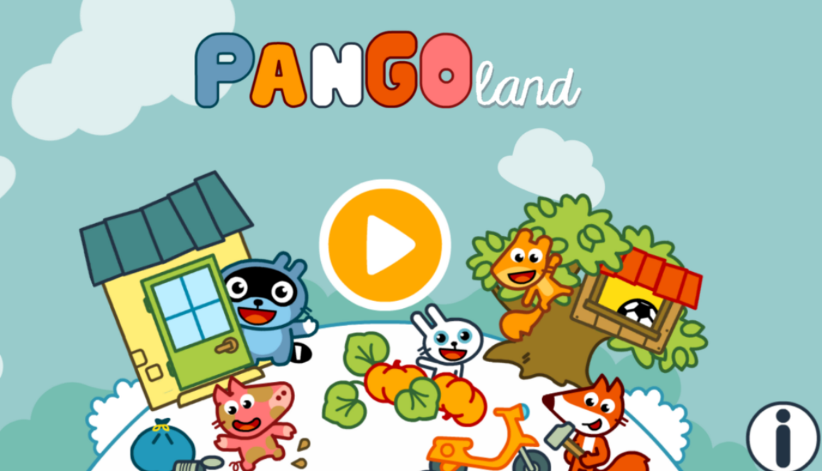 The home screen of the kids game Pango Land.