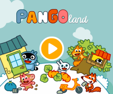The home screen of the kids game Pango Land.