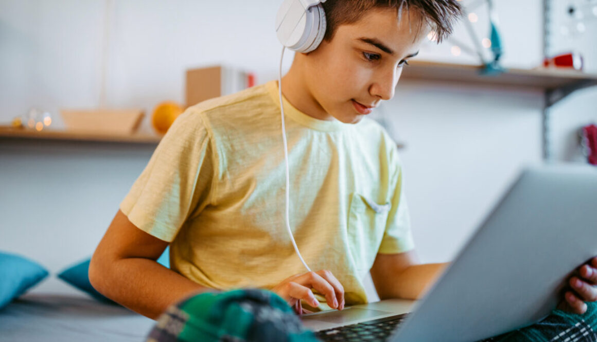 A teenager participating in social skills training