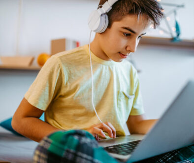 A teenager participating in social skills training